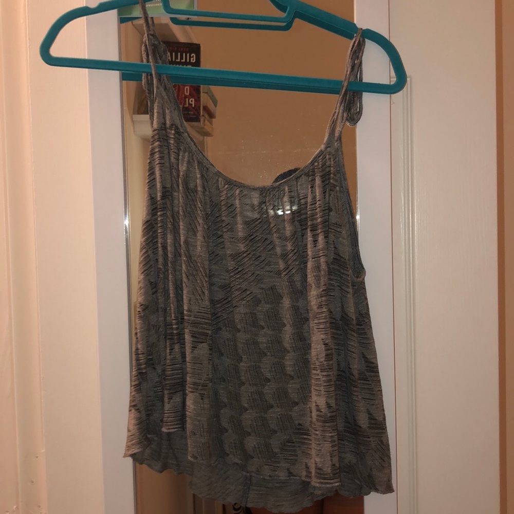 Gray crop top